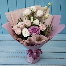 Букет цветов из:  Розы и Лизиантусы в Химках