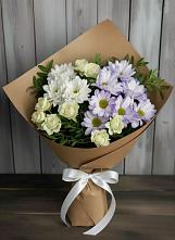 Букет цветов из:  Хризантемы и Розы #REPLACE_PRED# Химках