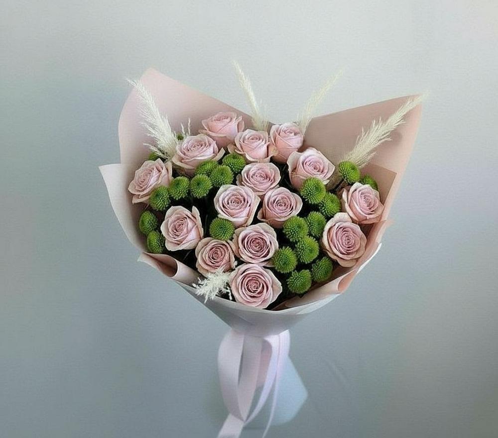 Букет цветов из: Розы и Хризантемы в Химках