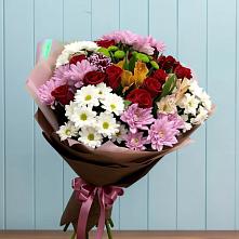 Букет цветов из:  Розы, Хризантемы и Альстромерии #REPLACE_PRED# Химках