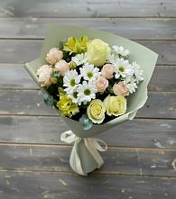 Букет цветов из:  Альстромерии, Розы и Хризантемы #REPLACE_PRED# Химках