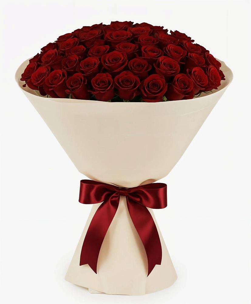 Букет 101 Бордовая роза Блэк Бакарра в Химках