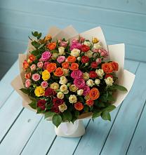 Букет Микс из разноцветных кустовых роз #REPLACE_PRED# Химках